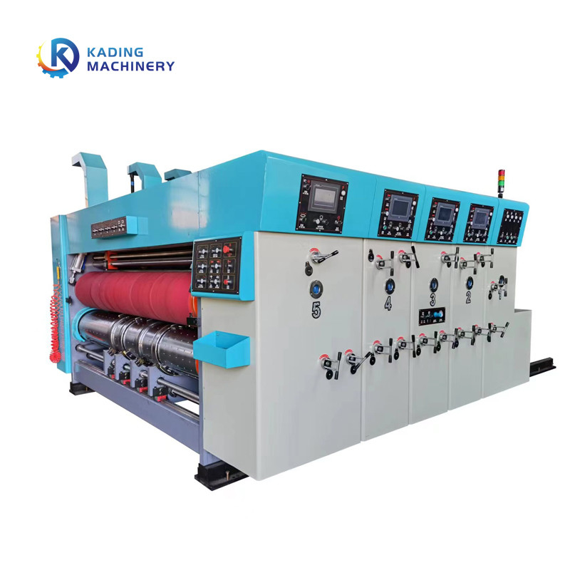 Wasser-Tinten-Karton-Druckmaschine mit stempelschneidener Nutmaschine für Wellpappe