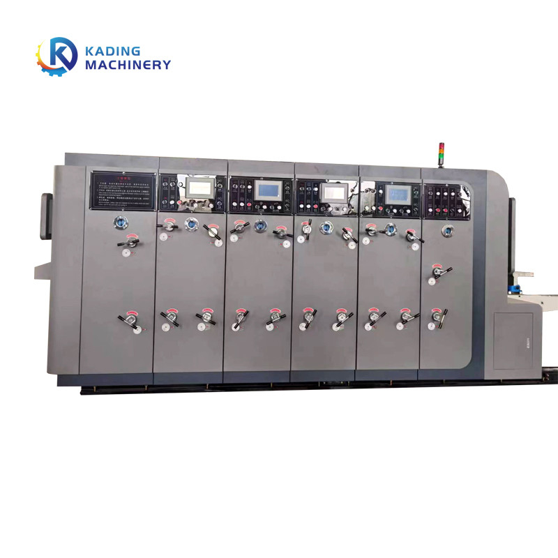 1-6 runzelten Farben Pappe-Flexo-Karton-Druckmaschine mit 3 Farben