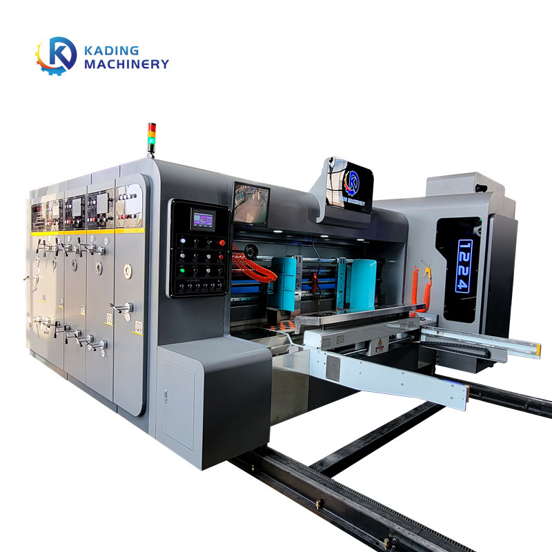 120-250pcs/Min Full Automatic Carton Printing Maschine mit freier Schlüsselverbindung und keramischer Anilox-Rolle