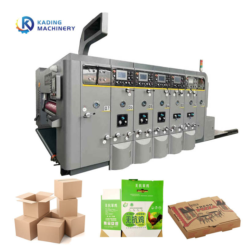 Flexo Mehrfarbdruckmaschine für 5fach gewölbte Pizzaboxen
