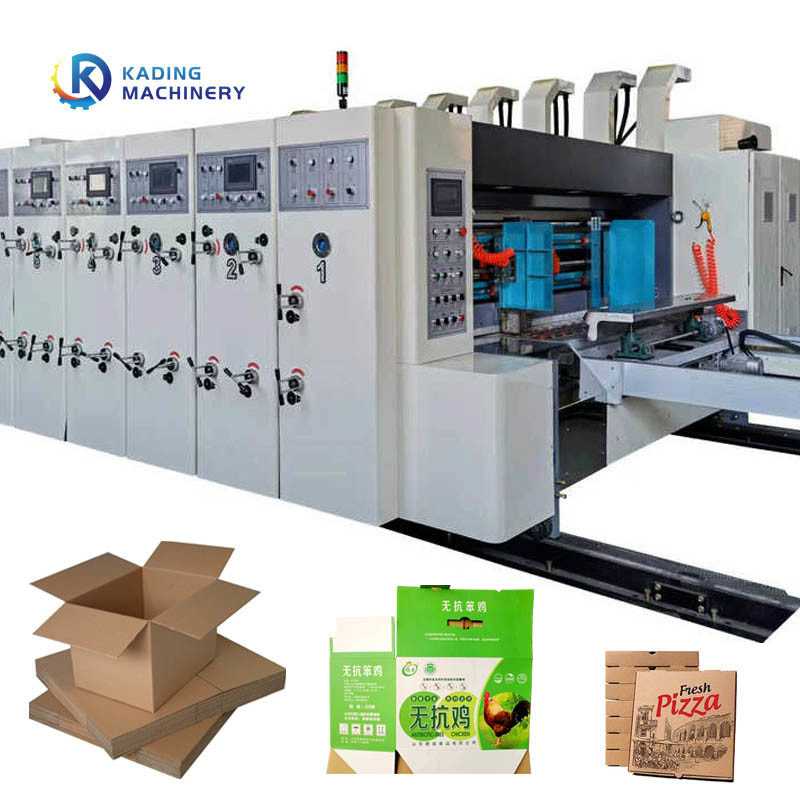 Automatische Blei-Kanten-Fütterung Wellpappe-Box-Druckmaschine zur Herstellung von Pizza-Boxen