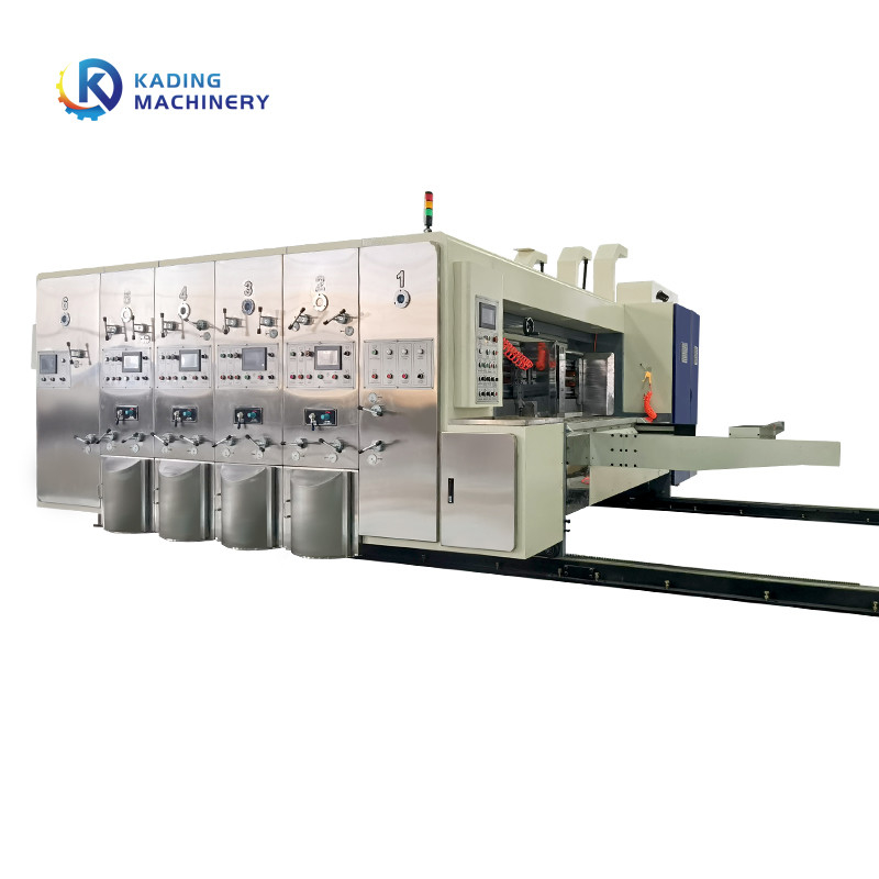 Wasserfarbe Kartonbox Druckmaschine mit Slotter Die Cutter für Wellkartonboxen