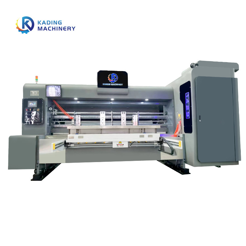 Wasserfarbe Kartonbox Druckmaschine mit Slotter Die Cutter für Wellkartonboxen