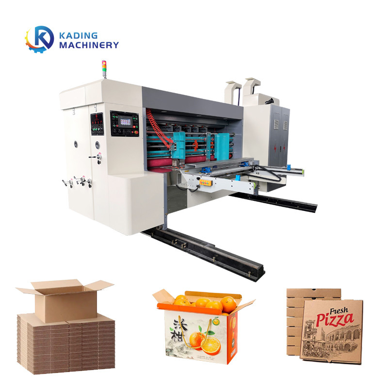 Automatische Blei-Kanten-Fütterung Wellpappe-Box-Druckmaschine zur Herstellung von Pizza-Boxen