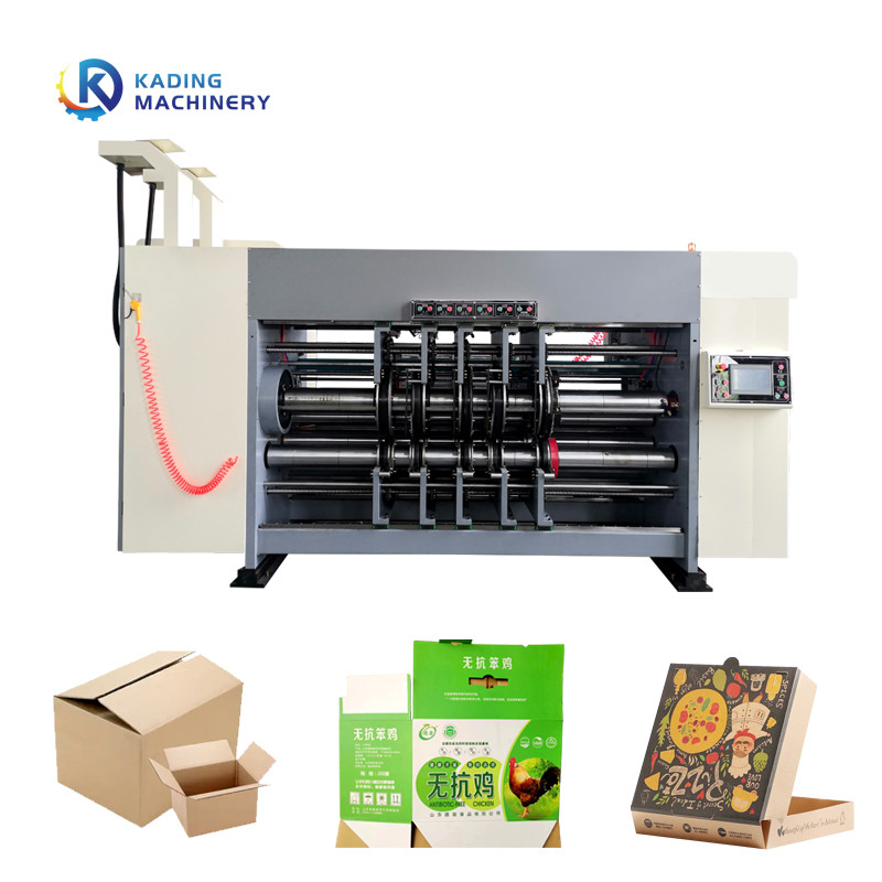 3 Farben Wellkartondruckmaschine zum Druckschneiden von Pizza-Boxen