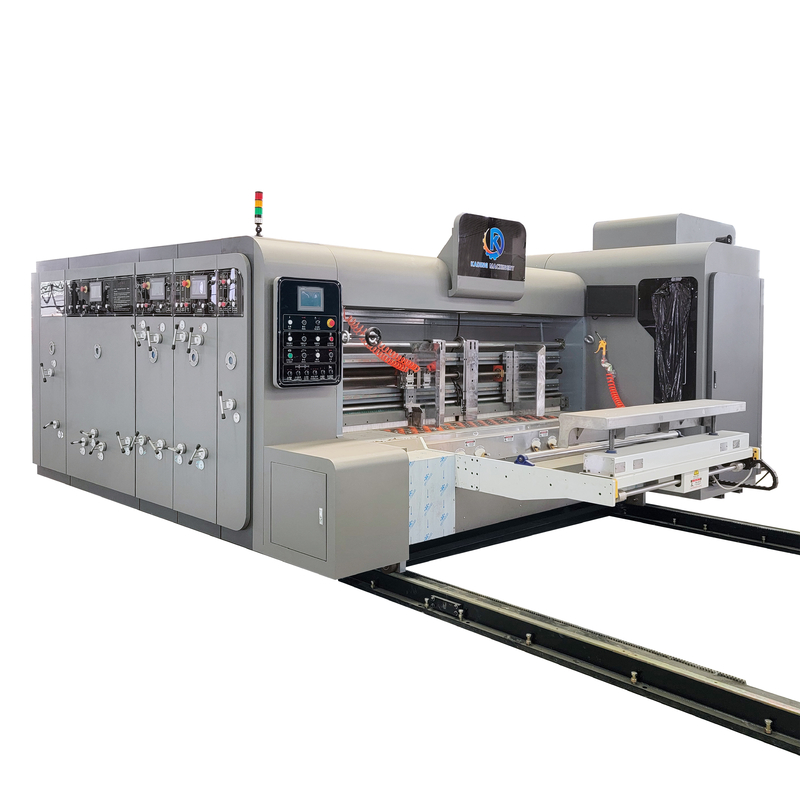 Flexo-Wasser-Basis-Tinte-Druck-Kassendruckmaschine mit Schlittenmesser zur Herstellung von Pizza-Boxen