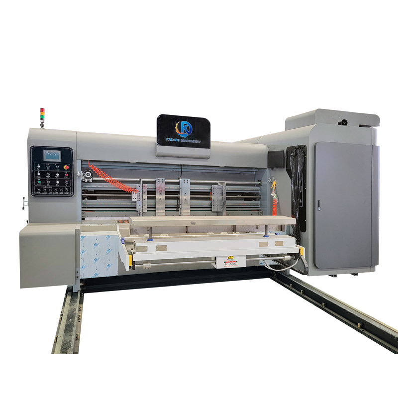 Flexo-Wasser-Basis-Tinte-Druck-Kassendruckmaschine mit Schlittenmesser zur Herstellung von Pizza-Boxen