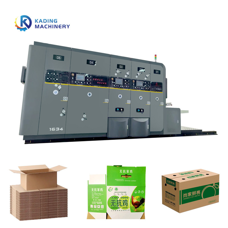 Mehrfarbige Kartondruckmaschine Rotationsdüsenschneidemaschine zur Herstellung von Pizzaboxen